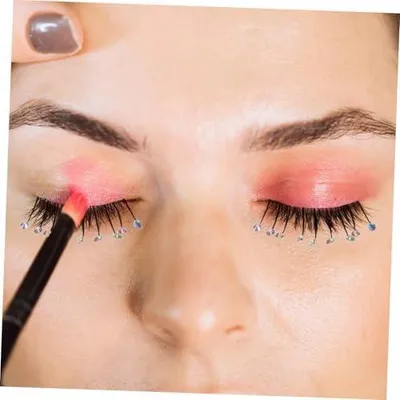 Produktbild von 10stücke Künstliche Wimpern für Augen Wimpernstreifen mit Strasssteinen Make-up-wimpern für Mädchen Leicht und Sanft zur Haut Mehrfach Verwendbar