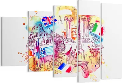Produktbild von Bild auf Leinwand - Leinwandbild - Reisen Europa Geschichte Schloss - 150x100cm - Wand Bild - Wanddeko - Leinwanddruck - Bilder - Kunstdruck - Leinwand bilder - Wandkunst - EG150x100-3045