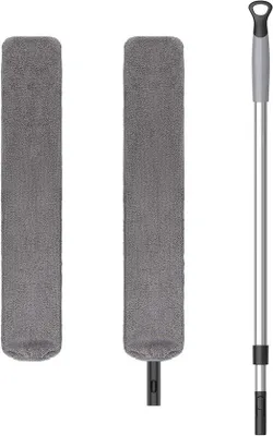 Produktbild von Flexibele Microfiber Plumeau mit Teleskopstifte - Umpackbare Staubwedel für Höhen und Ecken