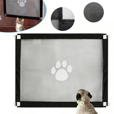 Produktbild von Hunde‑Türschutzgitter Abschließbar, Hundeschutzgitter Treppenschutzgitter Absperrgitter für Haustier, 80 cm x 100 cm