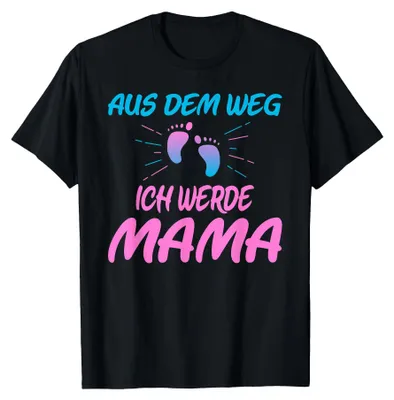 Productafbeelding van "Uit de weg, mama! Zwangerschapsaankondiging T-shirt."