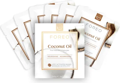 Produktbild von FOREO Coconut Oil nährende Sheetmaske für dehydrierte Haut, 6 Stück