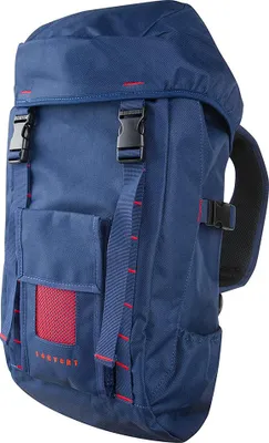Produktbild von Rucksack LASSE, gepolsterte Tragegurte und Rücken, Seitentaschen, Deckelfach, Navy Rot