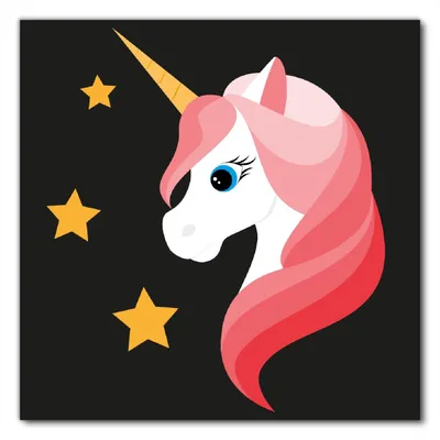 Produktbild von Wallario selbstklebende Möbelfolie/ Tischdecke für Innen und Außen, Größe: 80 x 80 cm - Einhorn Muster - Süße rosa Einhörner mit Sternen