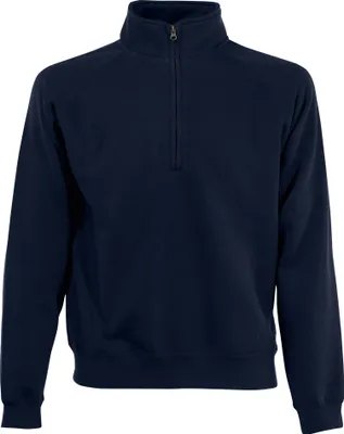 Obrázok produktu pre Pánska mikina Fruit Of The Loom so zipsom na hrudi BC358 (4XL) (tmavomodrá)