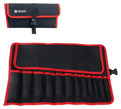 Produktbild von Dönges Werkzeug-Rolltasche, Nylon, 12 Fächer, 540x330 mm, mit Steckverschluss