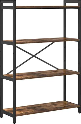 Obrázek produktu pro Regál vidaXL, 80 x 30 x 120 cm, z dřevotřísky, imitace kouřové dubové barvy