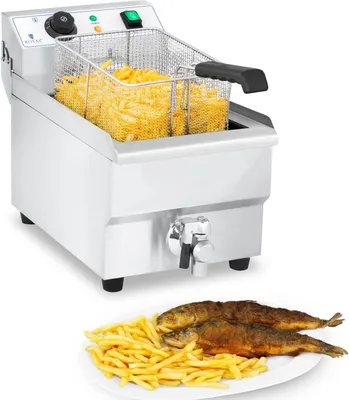 Produktbild von Royal Catering Elektrická fritéza - 10 l - 3000 W - Vypouštěcí kohout -
