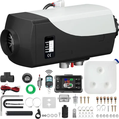 Productafbeelding van Diesel standkachel 12V 8KW - Luchtverwarmer met LCD monitor en afstandsbediening - Zwart