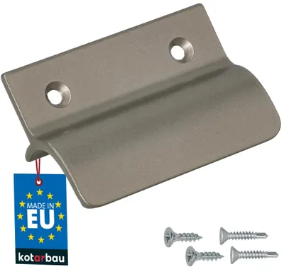 Productafbeelding van KOTARBAU® Balkondeurgreep Terrasdeurgreep 65 x 45 mm Aluminium Deurgreep Balkon Terrasdeurgreep met Brug Zilver