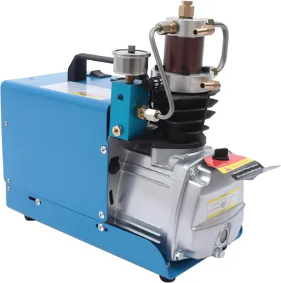 Produktbild von PCP Hochdruckkompressor - Elektrischer Luftkompressor - Leistung 1800 W - Druck 300 bar - Drehzahl 2800 U/min - Automatische Abschaltung - CN-Stecker - Zahnradpumpe