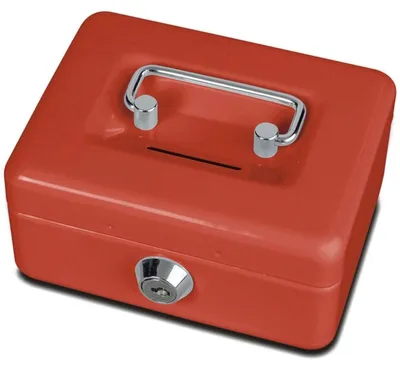 Produktbild von MAUL Geldkassette Münzeinwurf Muldeneinsatz 10.5 x 12.5 x 6.1 cm rot