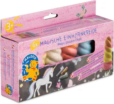 Produktbild von PUSTEFIX MALEFIX Einhorn Straßenmalkreide 6er Packung