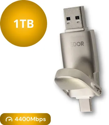 Produktbild von Xedor Pro - USB-Stick - 1 TB - 4400 Mbit/s - USB-C und USB-A - iPhone und Android