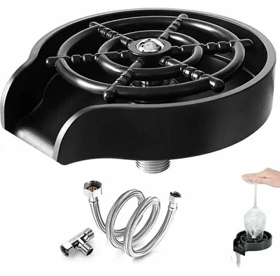 Produktbild von Spülbeckenreiniger für Gläser, Edelstahl-Tassenspüler, automatischer Reinigungsschlauch für Tassenspüler, tragbare Tassenspülmaschine für Haushalt, Bar und Café