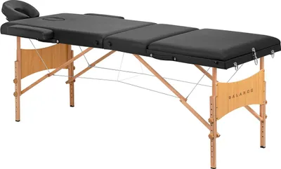 Obrázok produktu pre Skladací drevený masážny stôl Balance 3 segmentový čierny