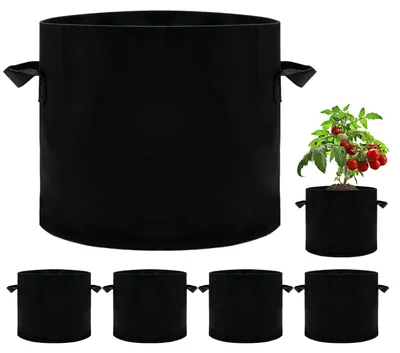 Produktbild von Vidoxdu 6X 20L Stofftopf, Vlies Pflanzsack Grow Bag mit Griffe für Tomaten