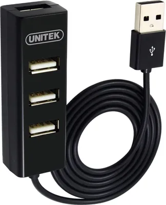 Produktbild von UNITEK Y-2140, USB 2.0 Type-A, USB 2.0 Type-A, 480 Mbit/s, Schwarz, 0,8 m, USB