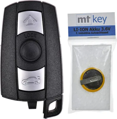 Produktbild von Autoschlüssel Funk Fernbedienung Austausch Gehäuse mit 3 Tasten + Akku kompatibel mit BMW E87 E81 E90 E71 E53 E60 E61 E64 E84 E89 E92