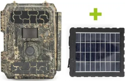Produktbild von Outdoor Wildlife Hunting Trail und Wildkamera OXE Panther 4G, GSM-Modul, 16MP, Full HD, IP67 wasserdichte, Jagdkamera 0,4s Auslösezeit, Android/iOS APP, Solarpanel + 32 GB SD-Karte und 12 Batterien !