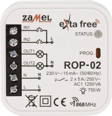 Produktbild von Zamel 2-Kanal Funkempfänger mit 5 Betriebsmodi ROP-02