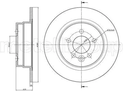 Produktbild von 2x METELLI Bremsscheibe 23-0644 für ROVER 75 (RJ) für MG ZT Limousine 61 8mm