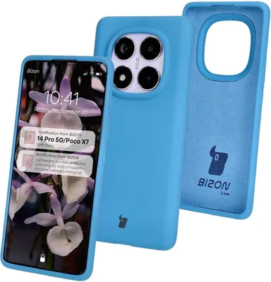 Produktbild von Silikon Handyhülle für Xiaomi Redmi Note 14 Pro 5G / Poco X7, Bizon Soft Case, Blau