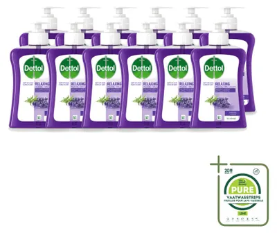 Productafbeelding van 12 x Dettol handzeep - Lavendel - 250 ml - Grote verpakking - 12 stuks