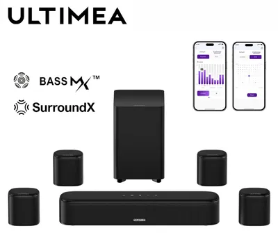 Immagine prodotto di Soundbar a 7.1 canali con audio surround virtuale - 330W - Altoparlanti posteriori wireless - Sistema home cinema