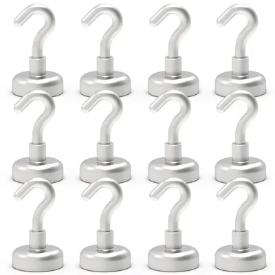 Produktbild von Magnetische Haken – 15,9 kg starke Magnete – 12 Stück