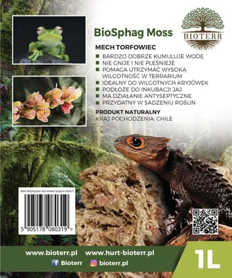 Immagine prodotto di BioSphag Moss Muschio di sfagno cileno 1 litro per terrari