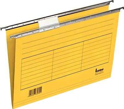 Produktbild von Hängemappe A4 seitlich offen gelb 230g/qm Farbkarton, Beschriftungs-