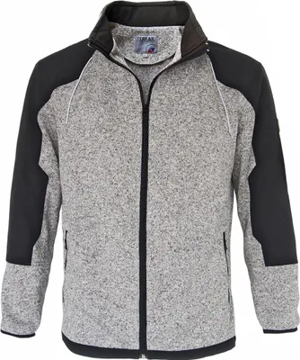 Produktbild von TERRAX WORKWEAR Herren Arbeits Strickfleecejacke, Grau/Schwarz, Größe:XL, Farbe:Grau/Schwarz