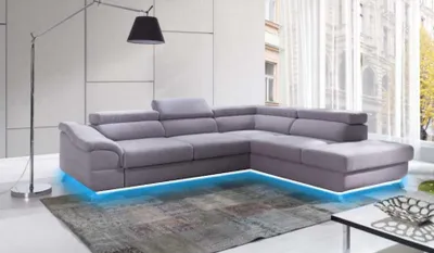 Zdjęcie produktu dla Narożnik z funkcją spania Część dzienna Sofa narożna Kanapa narożna tapicerowana