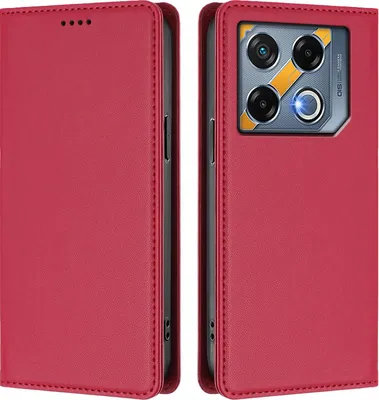Immagine prodotto di Custodia in pelle per Infinix GT 20 Pro 5G, custodia magnetica in Finto cuoio con supporto Rosso