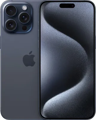 A product shot of an iPhone 15 Pro Max, showing both the front and back of the device.
