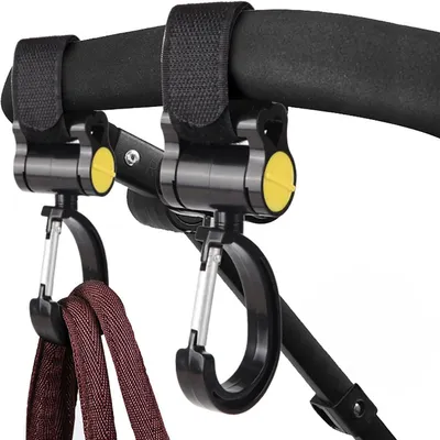 Imagen del producto de Accesorios adicionales para cochecitos: ganchos para cochecitos (2 unidades), ganchos para bolsas, ganchos universales para bolsas de la compra