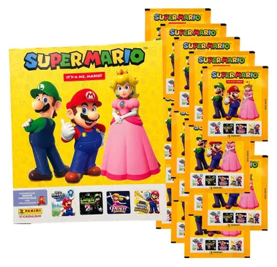 Produktbild von Panini Super Mario - Its-A Me, Mario (2025) - Sammelsticker - 1 Sammelalbum + 20 Tüten