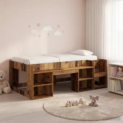 Immagine prodotto di Maison Exclusive - Letto a castello per bambini con contenitore in legno di recupero 75 x 190 cm