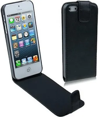 Produktbild von Handy Tasche Flip dünn für Case Handy iPhone SE Schwarz