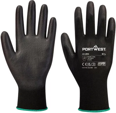 Obrázok produktu pre Rukavice Portwest A120PolyuretánCoated Glove Black Veľkosť XL