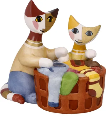 Produktbild von Goebel Figur Rosina Wachtmeister - Katzen Piccoli aiutanti, Biskuitporzellan, Bunt, 10 cm, 31400791