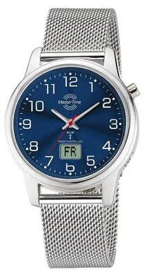 Master Time MTLA-101002-32M Damenuhr Funk Lady Line Mesh Blau 1