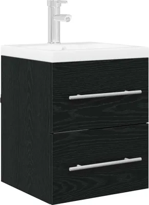 Produktbild von Stabli Waschbeckenunterschrank Schwarz Eichen-Optik 38,5 x 41 x 48cm - DE862154 - Spiegelschränke