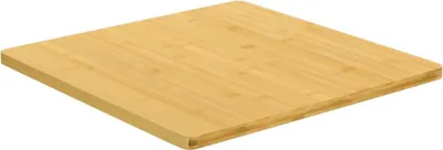A square bamboo tabletop shown from a slightly elevated angle against a white background.