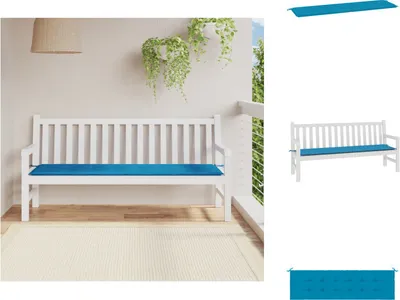 Produktbild von vidaXL Gartenbank-Auflage Blau 180x50x3 cm Oxford-Gewebe - Sitzpolster