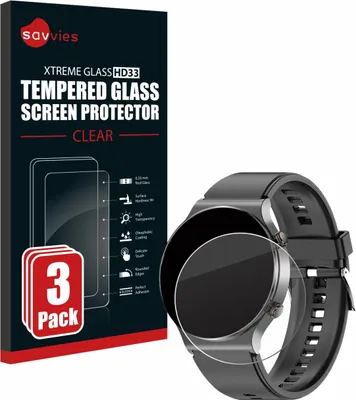 Produktbild von 3x Savvies Schutzglas für Kardena Care Pro 2 (rund) Displayschutz 9H Glas klar transparent