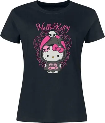 Produktbild von Hello Kitty T-Shirt Damen Hello Kitty schwarz Anime, Fan-Merch 100% Baumwolle S