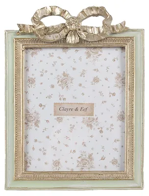Image de Clayre & Eef Cadre photo 13x18 cm vert plastique
