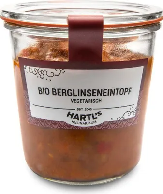 Produktbild von veganer Berglinseneintopf 460g - Fertiggericht von Hartls Kulinarikum